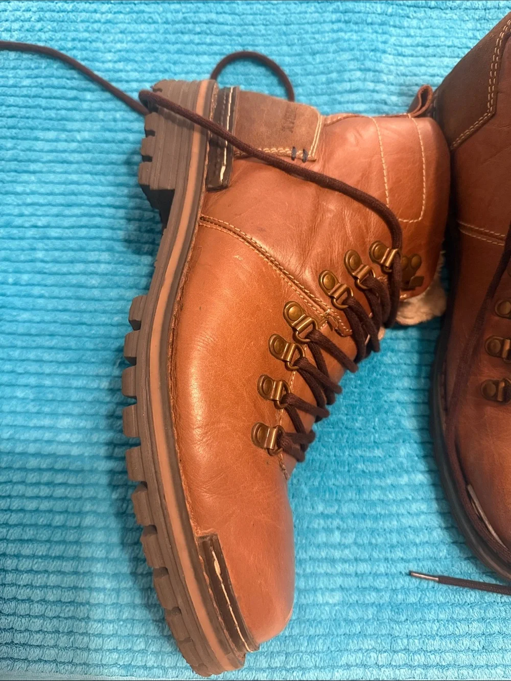 Union Bay Size 10 Brown Boots UB 617 Lace-Up Leather Upper
